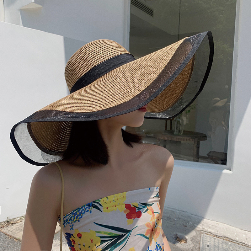 Femmes chapeau de soleil grand - Bucket Hat Straw avis et prix